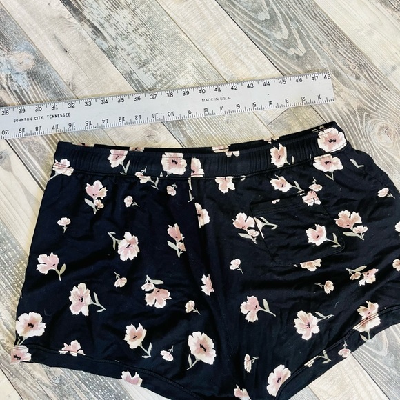 Zella Lounge Shorts Jersey Knit  Black Blue & Floral SZ XL NEW! - Picture 6 of 12